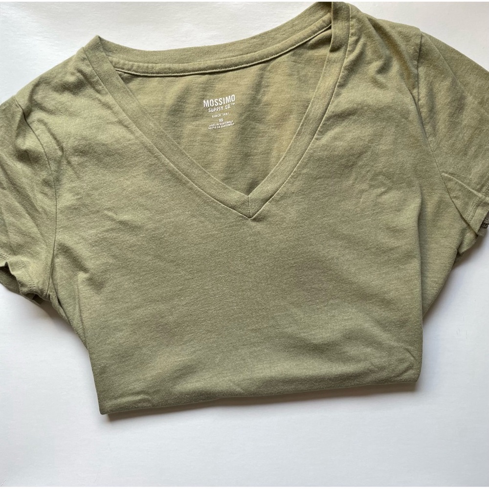 V-Neck Olive Green Tee
